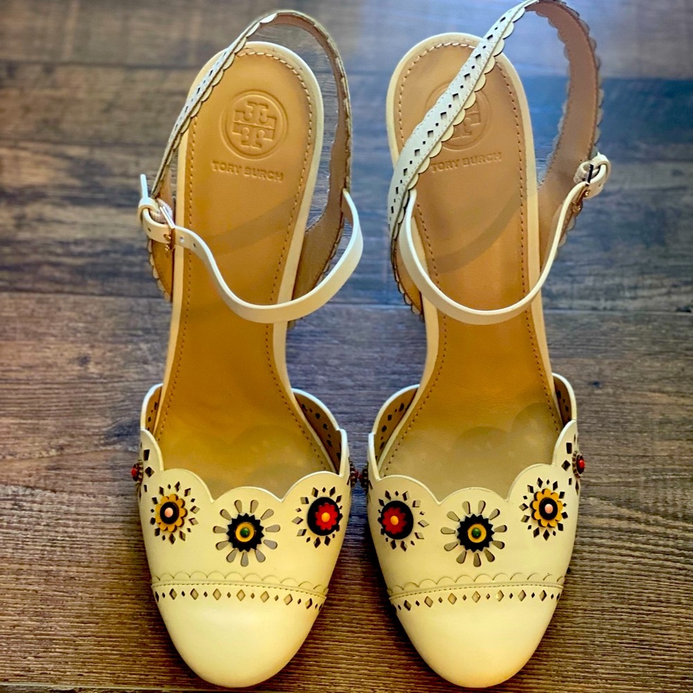 Tory Burch Ivory Marguerite Pump